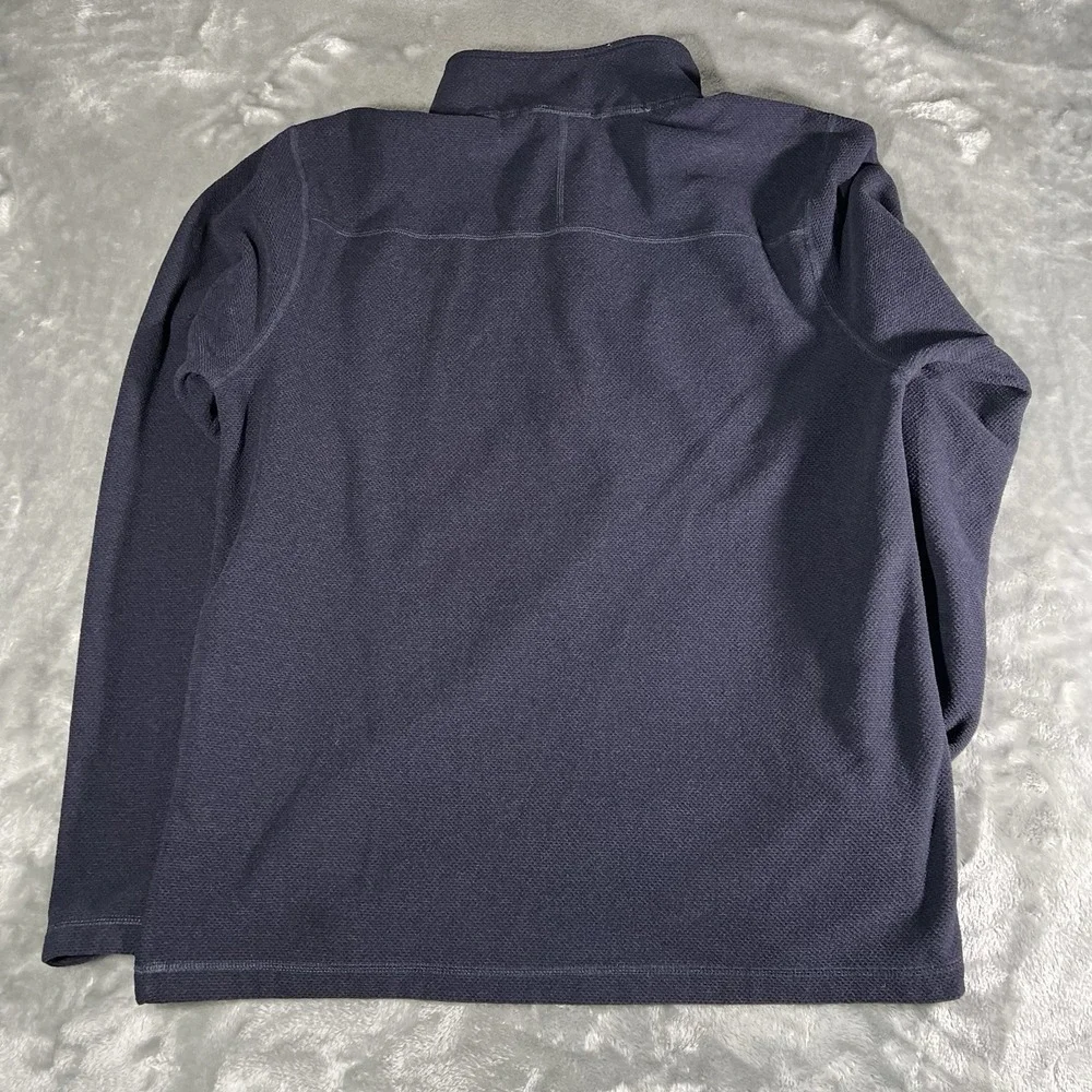 The North Face Sweater Mens Large Navy Blue Long Sleeve 1/4 Zip Fleece Pullover